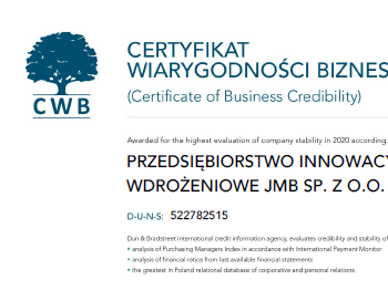 Certificate of Business Credibility (Dun & Bradstreet)