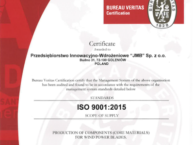 Certificate ISO 9001 (Bureau Veritas)